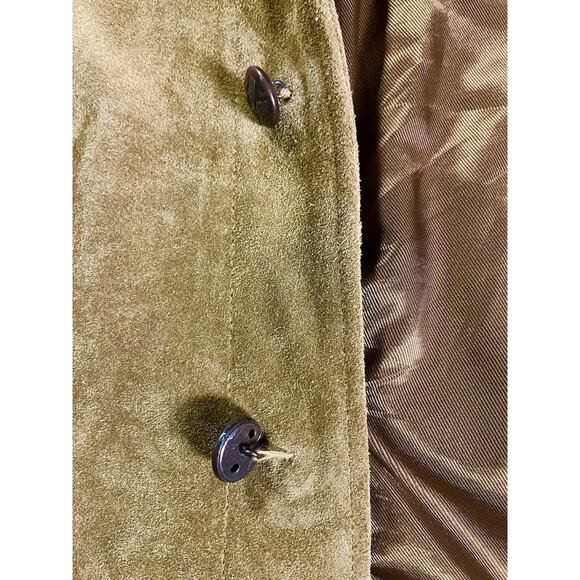 J. Peterman Frontiersman Brown Suede Men’s XXL Fringe Leather Western Jacket VTG - Picture 16 of 16